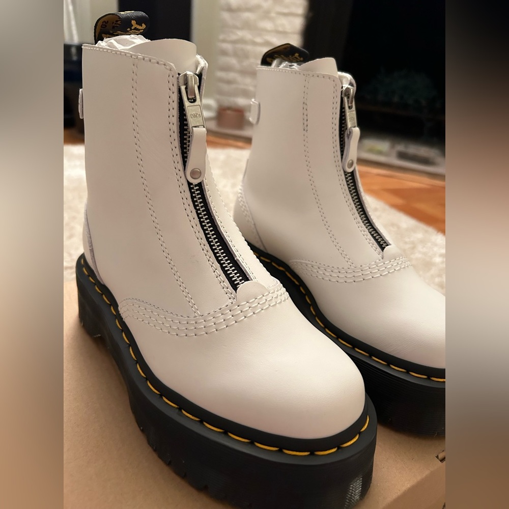 BRAND NEW! Dr. Marten’s- Jetta Sendak platform boot, white. Never worn.